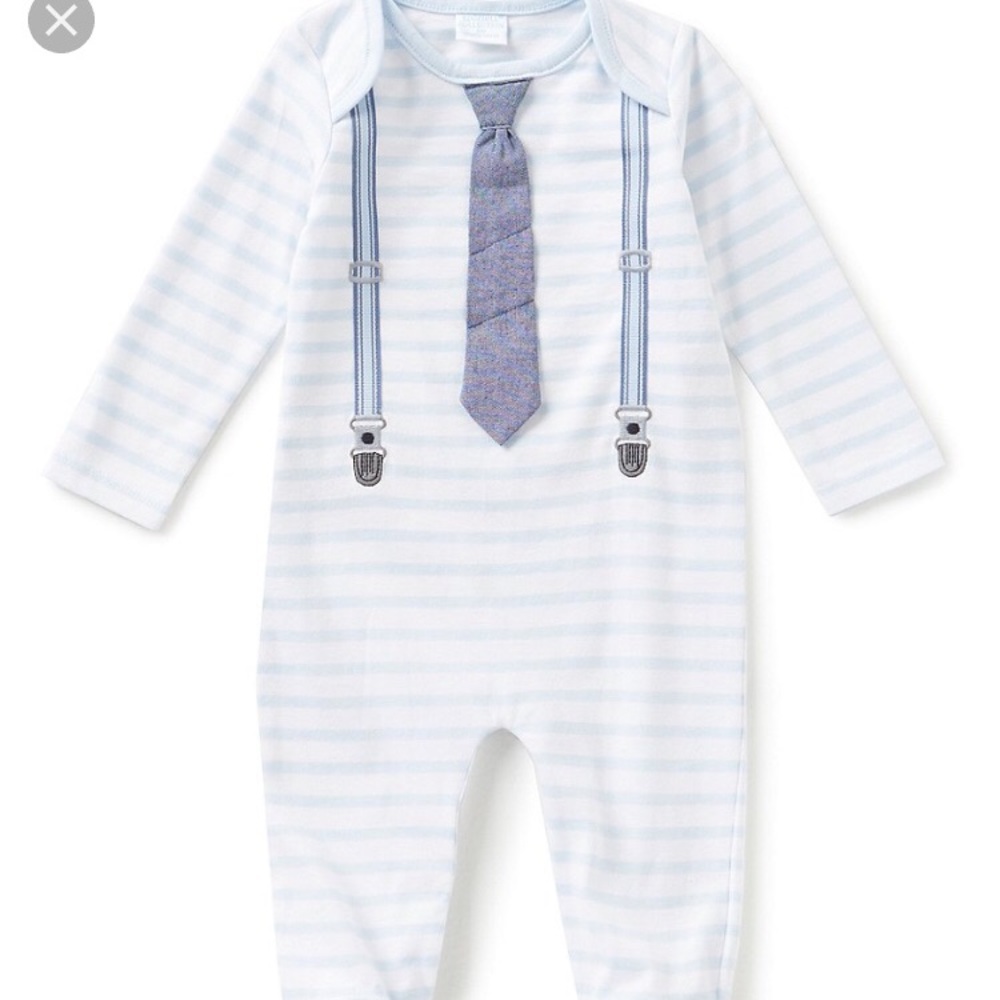Edgehill Collection mock suspenders footie